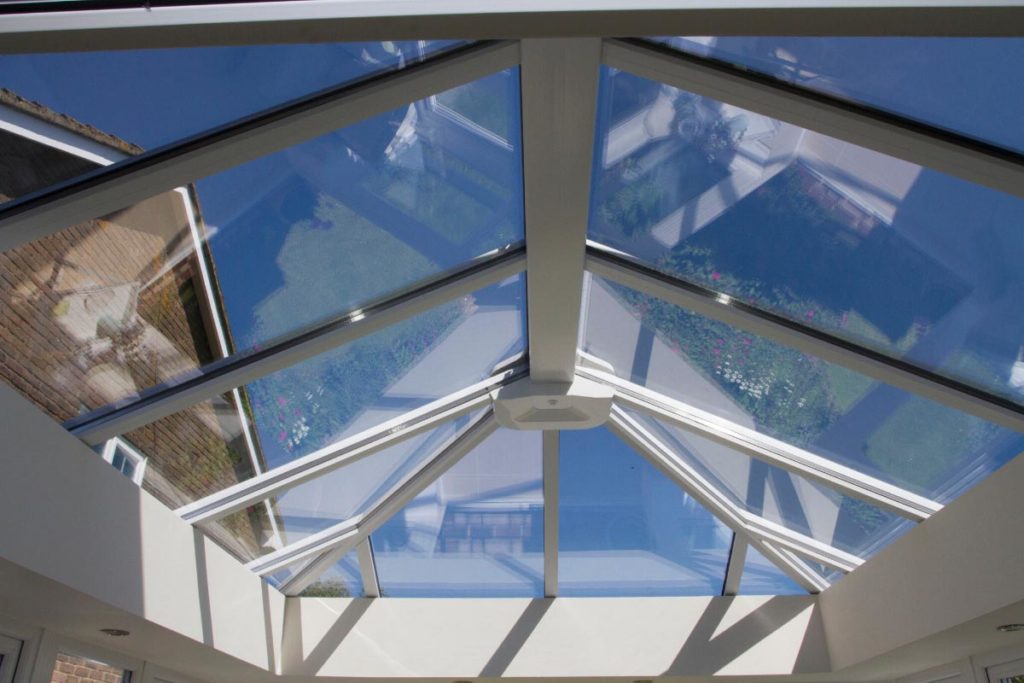 uPVC Orangery Lantern Roof fitted with temperature control New Generation Glass