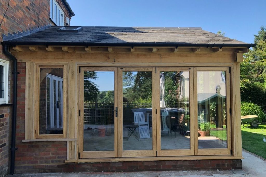 Oak sunroom extension