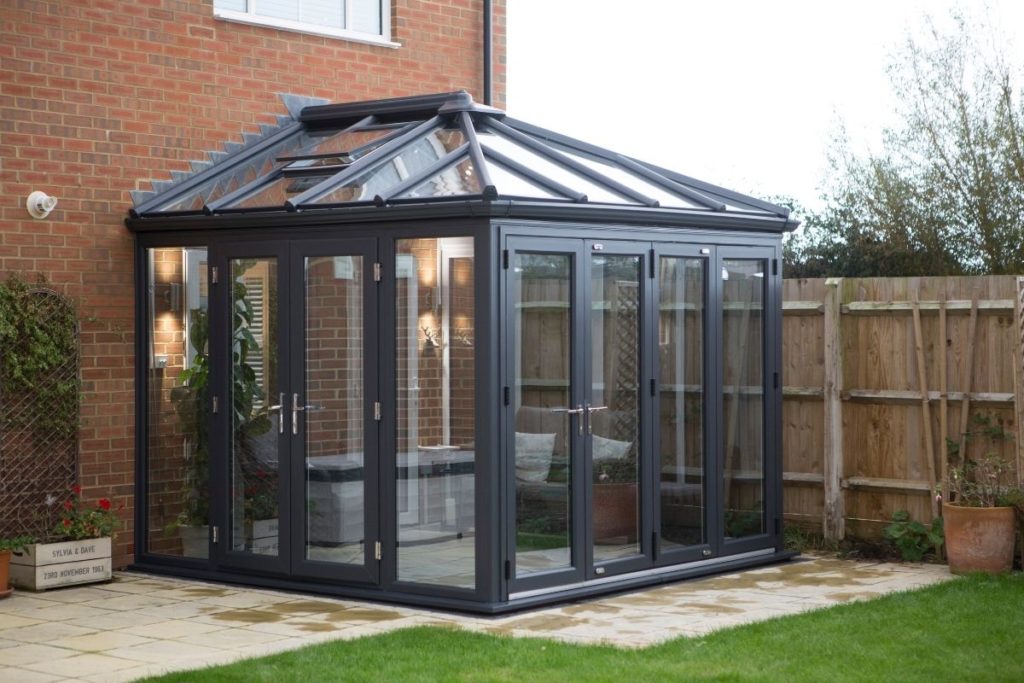 Grey uPVC Framed Conservatory Extension