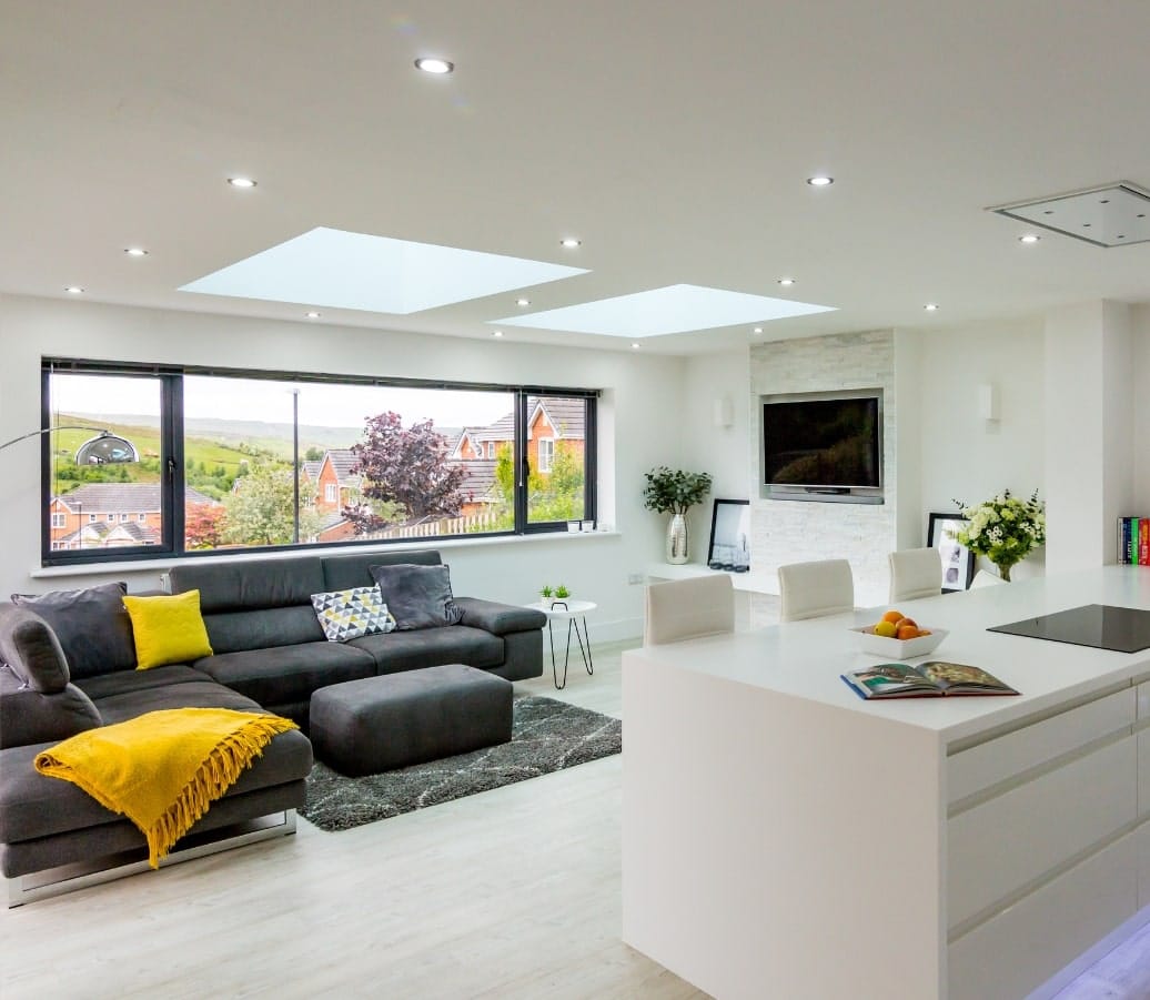 an open plan living space